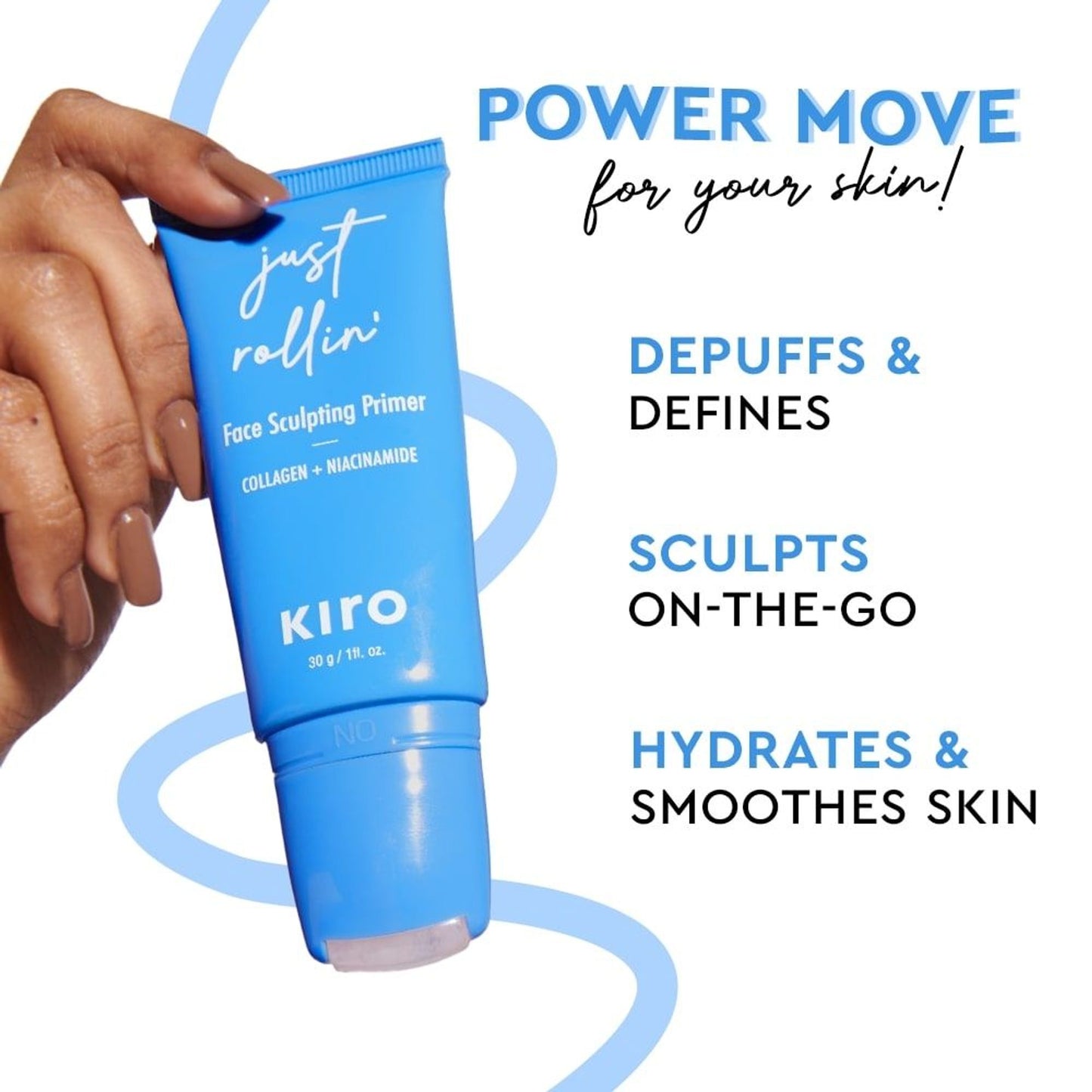 KIRO Just Rollin Face Sculpting Primer Collagen +Niacinamide