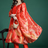 Dhiyona IE Floral Printed Sequinned Kurta with Trousers & Dupatta