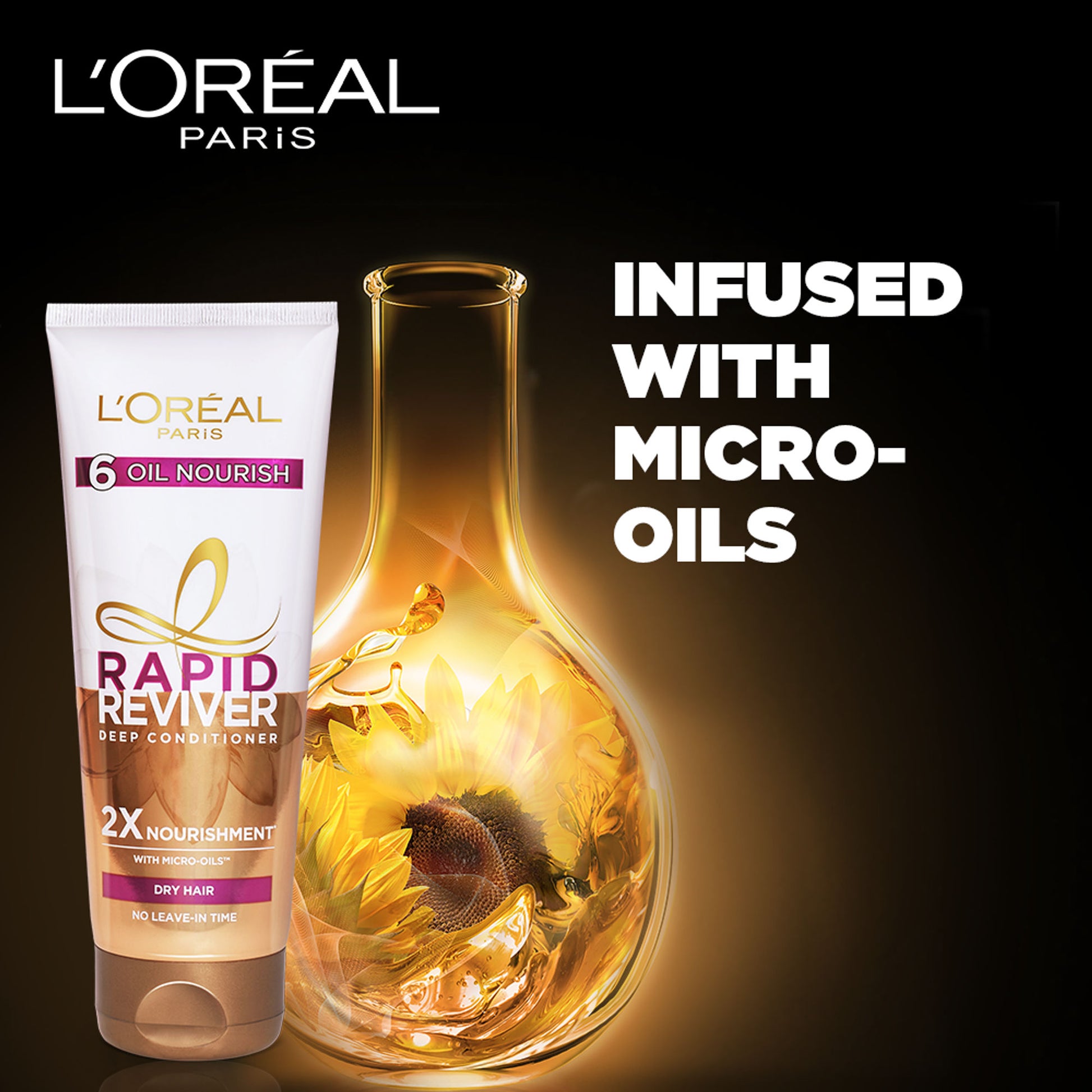 Loreal Paris 6 Oil Nourish Rapid Reviver Deep Conditioner For Dry Hair