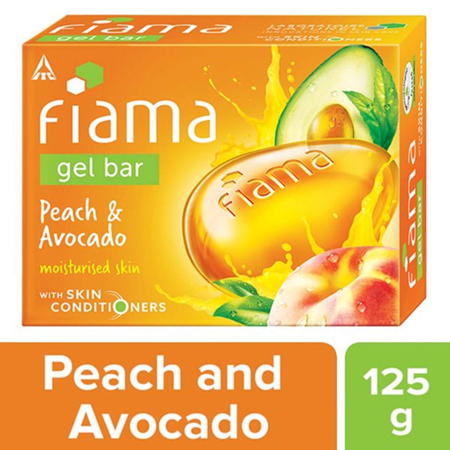 Fiama Gel Bar Peach & Avocado | Soft Moisturised Skin | 30% Smoothing Body Serum