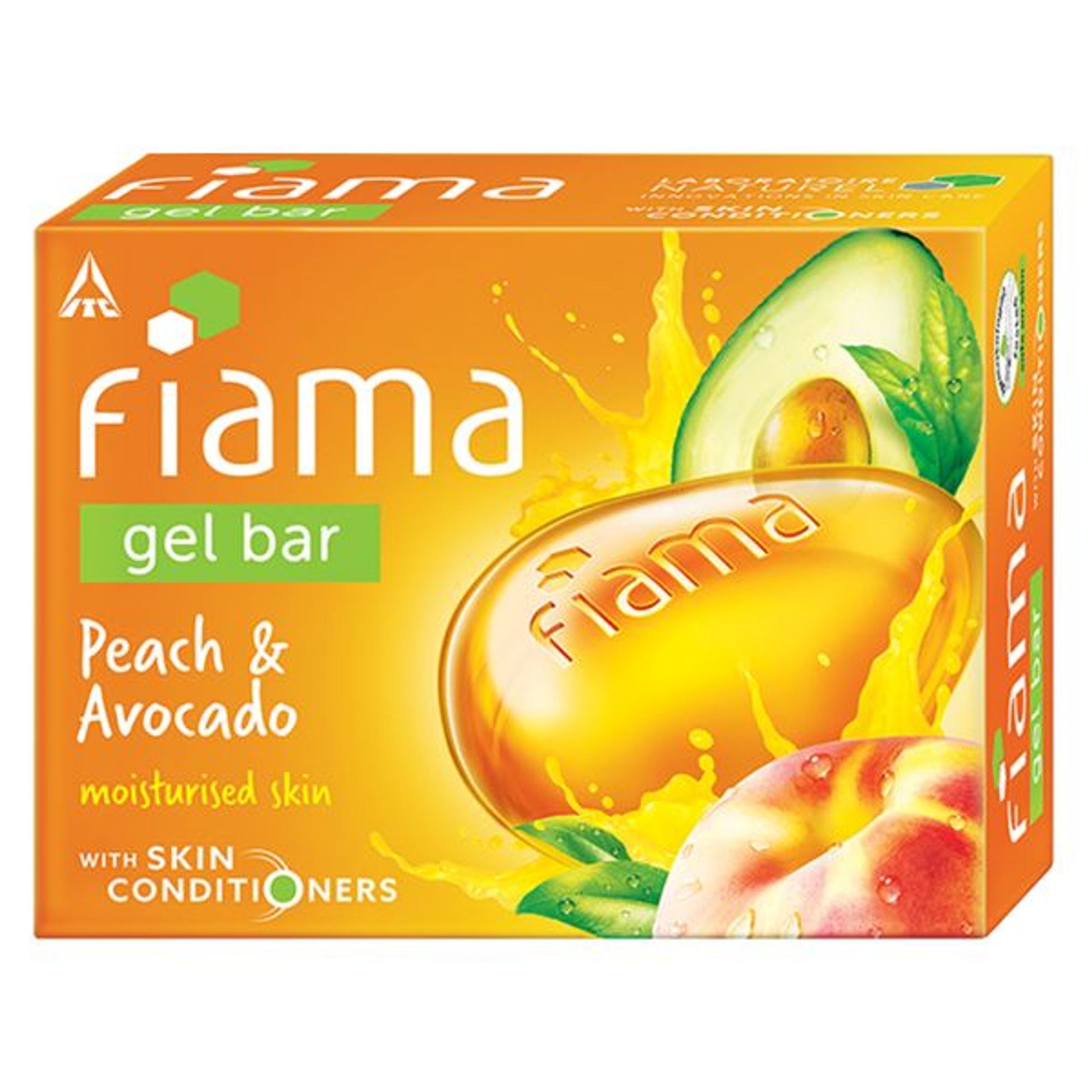 Fiama Gel Bar Peach & Avocado | Soft Moisturised Skin | 30% Smoothing Body Serum