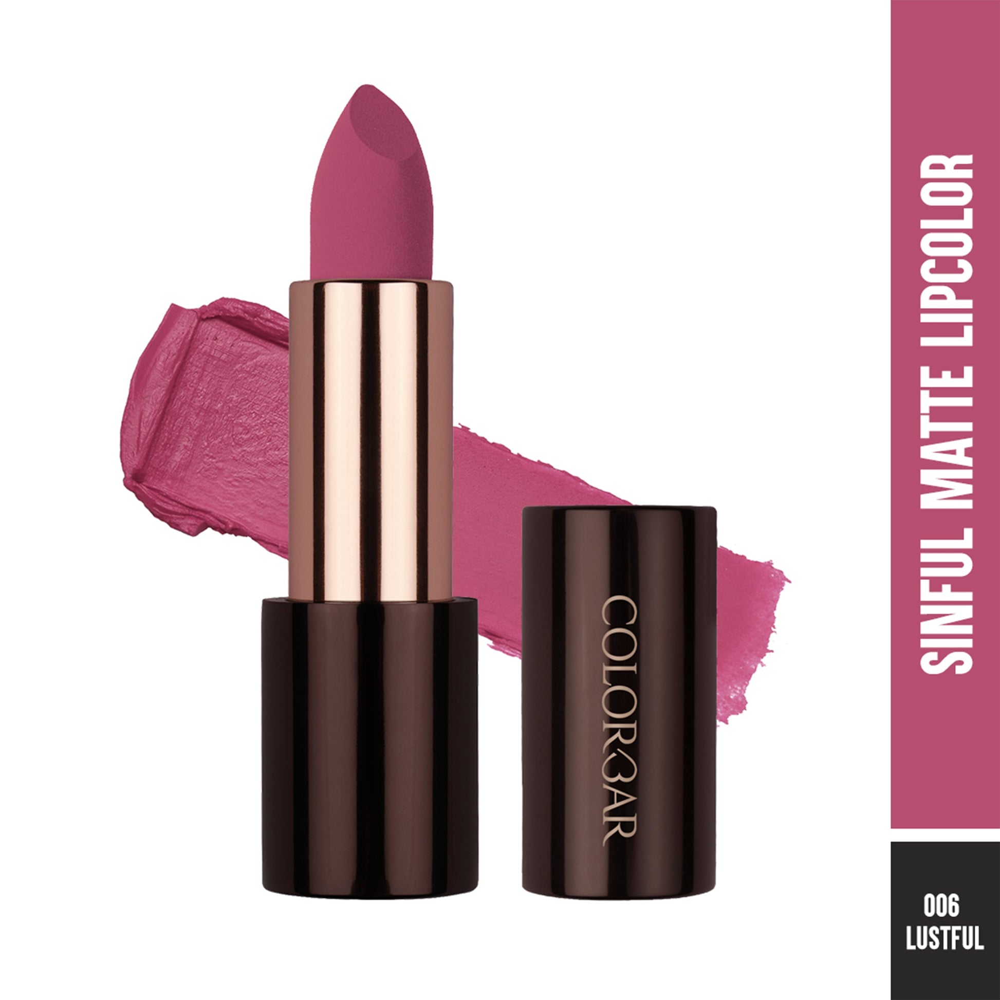 Colorbar Sinful Matte Lipcolor Lustful - 006 Pink - Indyancart