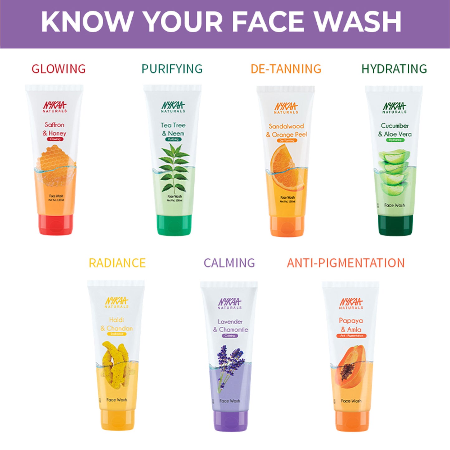 Nykaa Anti-Acne Face Wash With Salicylic Acid, Tea Tree & Neem - For Oily & Acne Prone Skin - Lavender Chamomile