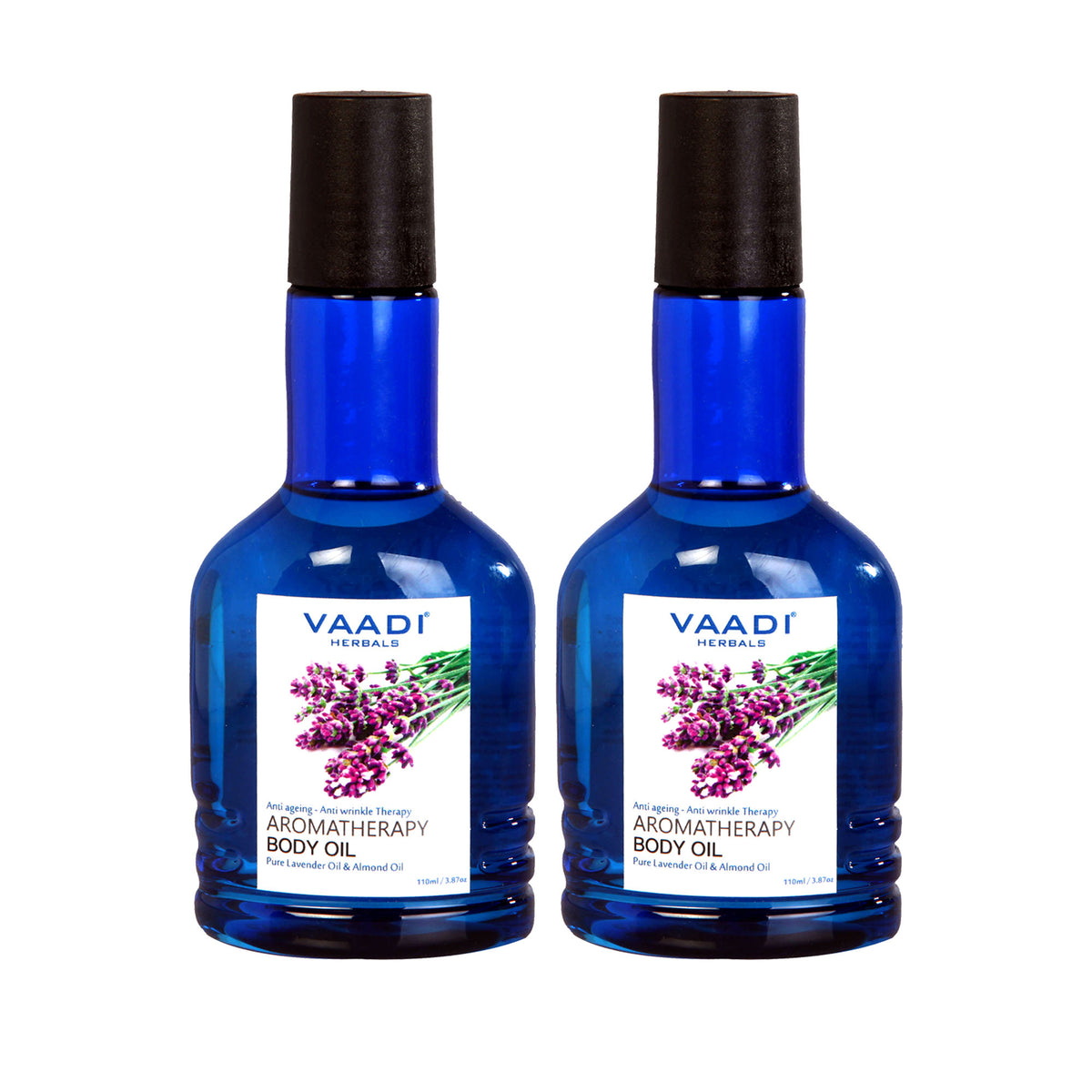 Vaadi Herbals Pack Of 2 Aromatherapy Body Oil With Lavender & Almond Oil