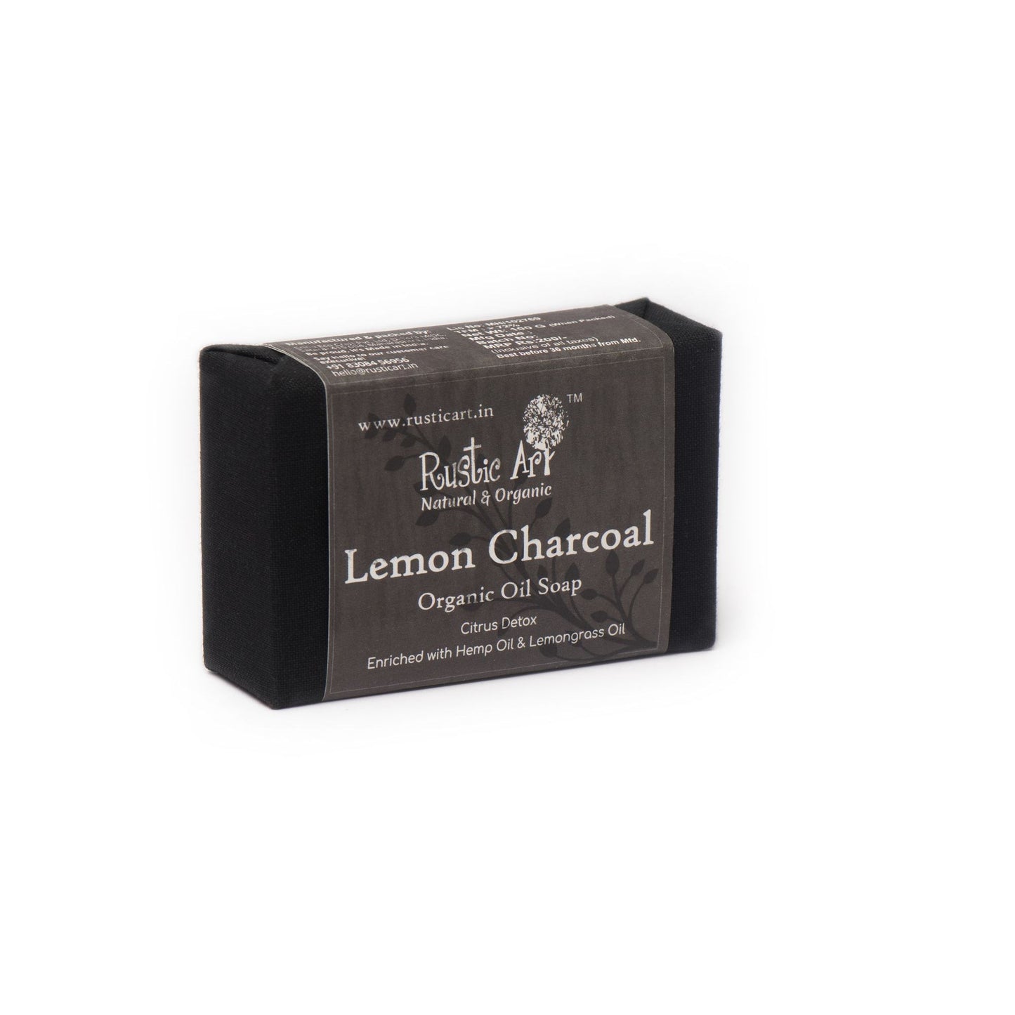 Rustic Art Organic Lemon Charcoal Soap