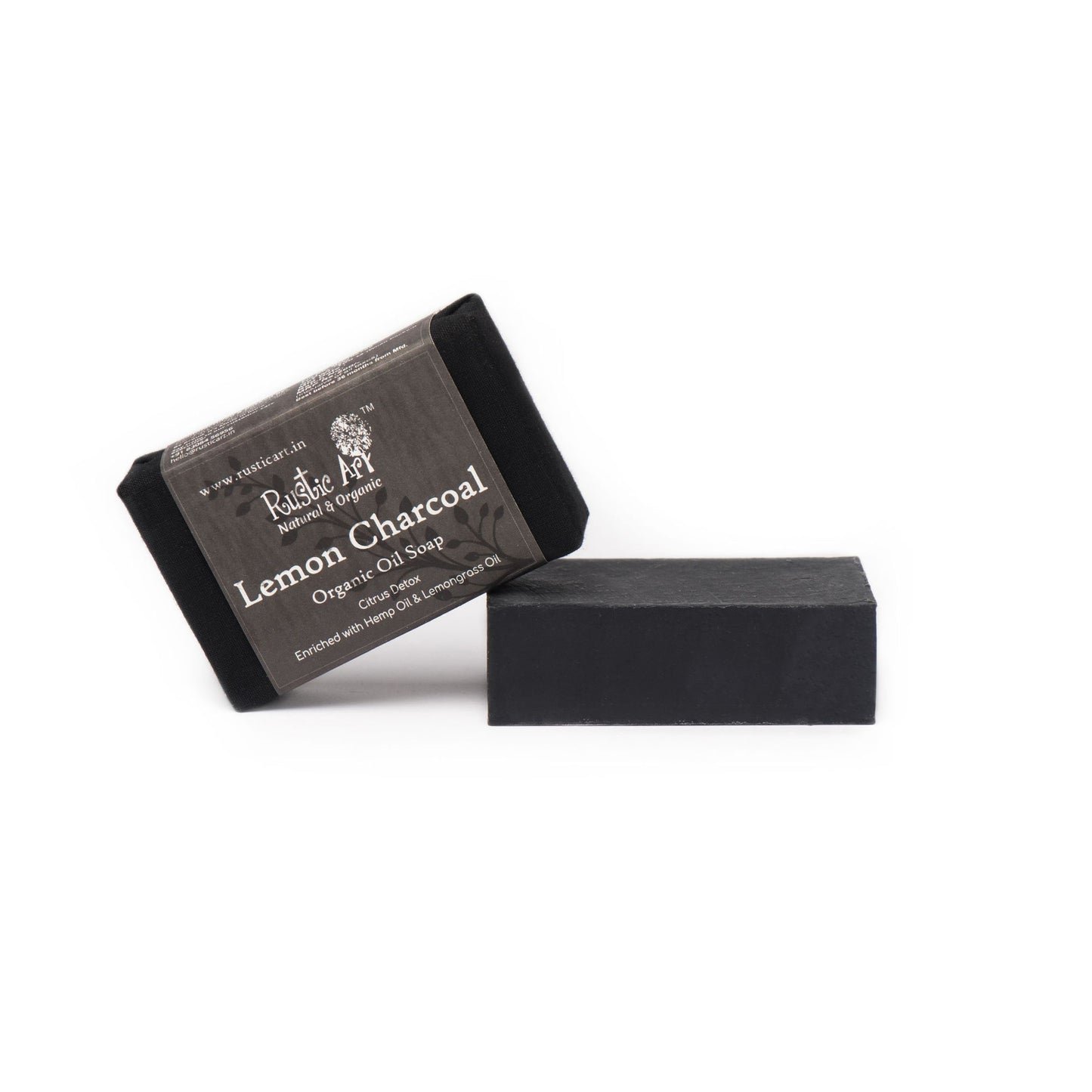 Rustic Art Organic Lemon Charcoal Soap