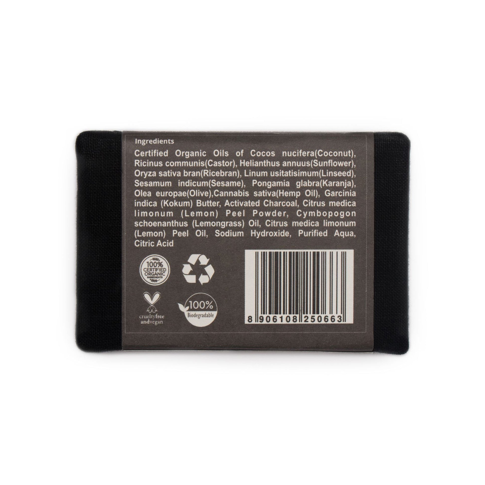 Rustic Art Organic Lemon Charcoal Soap