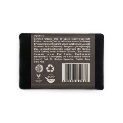 Rustic Art Organic Lemon Charcoal Soap