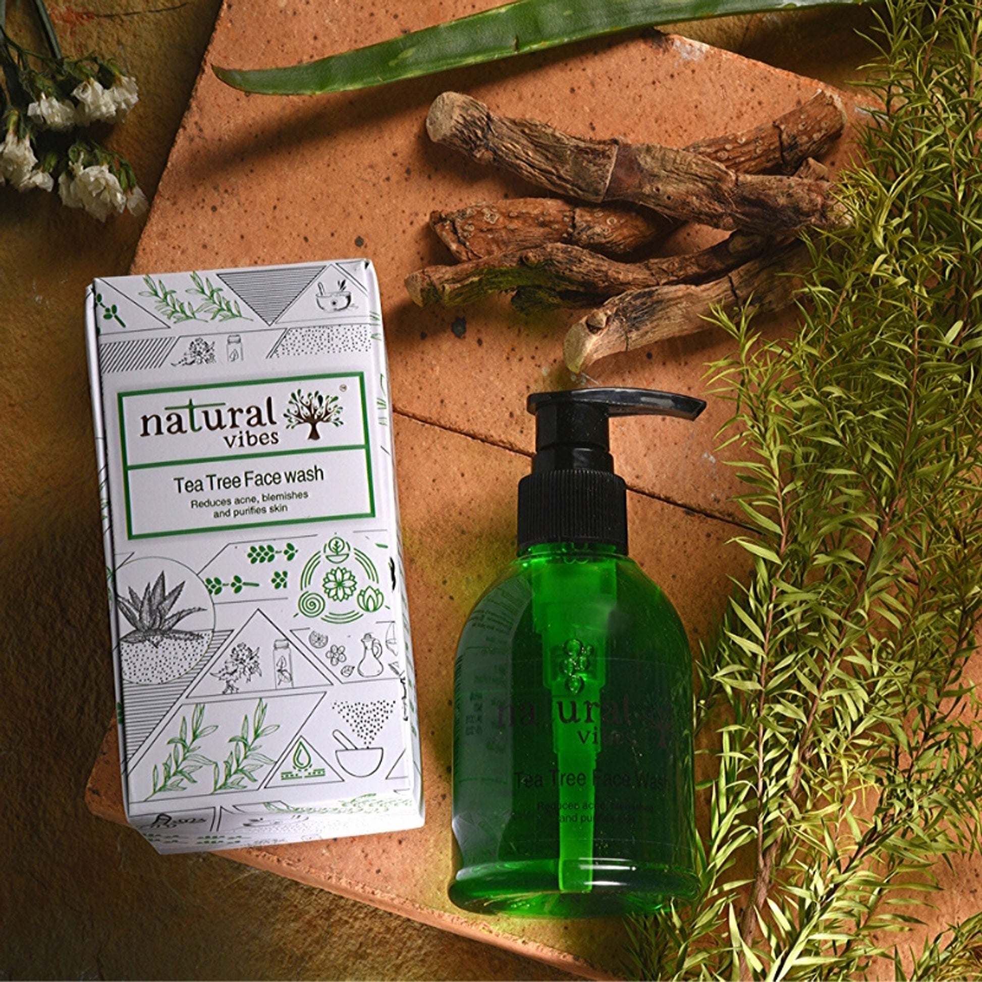 Natural Vibes Ayurvedic Tea Tree Face Wash