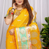 Dhiyona GR Women's Chandramukhi Yellow Zari Paithani Silk Saree