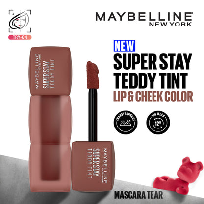 Maybelline New York Superstay Teddy Tint - Lip And Cheek Color - Mascara Tear