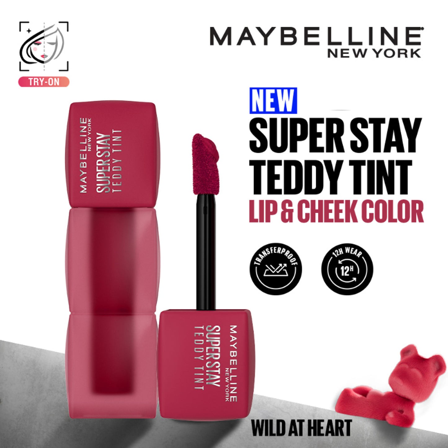 Maybelline New York Superstay Teddy Tint - Lip And Cheek Color - Wild At Heart
