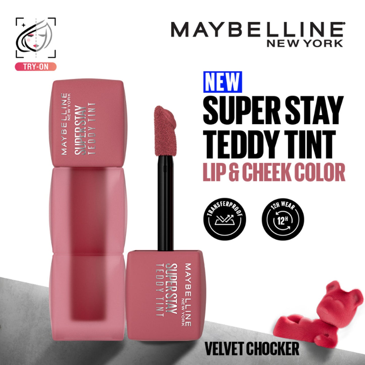 Maybelline New York Superstay Teddy Tint - Lip And Cheek Color - Velvet Choker