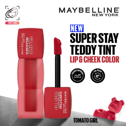 Maybelline New York Superstay Teddy Tint - Lip And Cheek Color - Tomato Girl