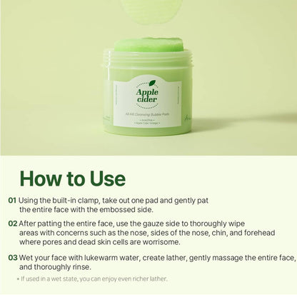 Ariul Apple Cider All Kill Cleansing Bubble Pads Korean Deep Cleanser