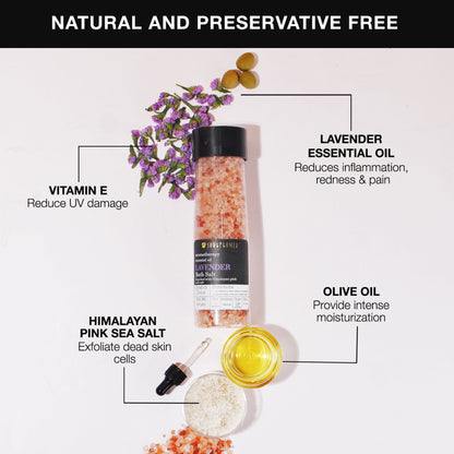 Soulflower Exfoliating Lavender Himalayan Pink Rock Bath Salt With Vitamin E Olive For Sore Muscles