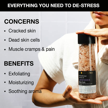 Soulflower Exfoliating Lavender Himalayan Pink Rock Bath Salt With Vitamin E Olive For Sore Muscles