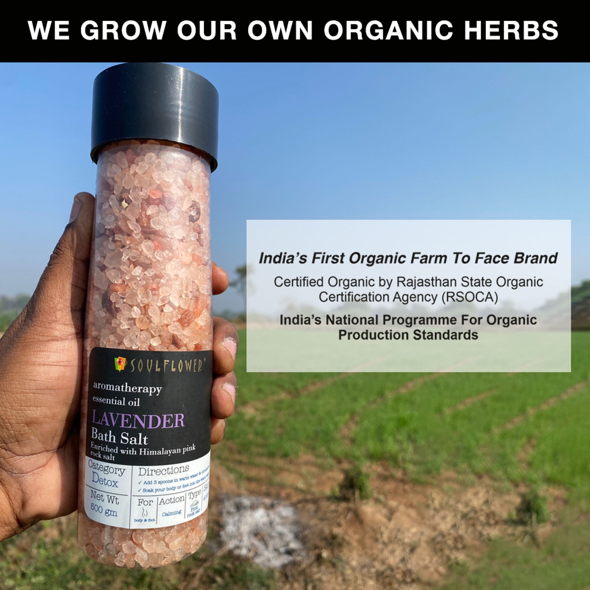 Soulflower Exfoliating Lavender Himalayan Pink Rock Bath Salt With Vitamin E Olive For Sore Muscles