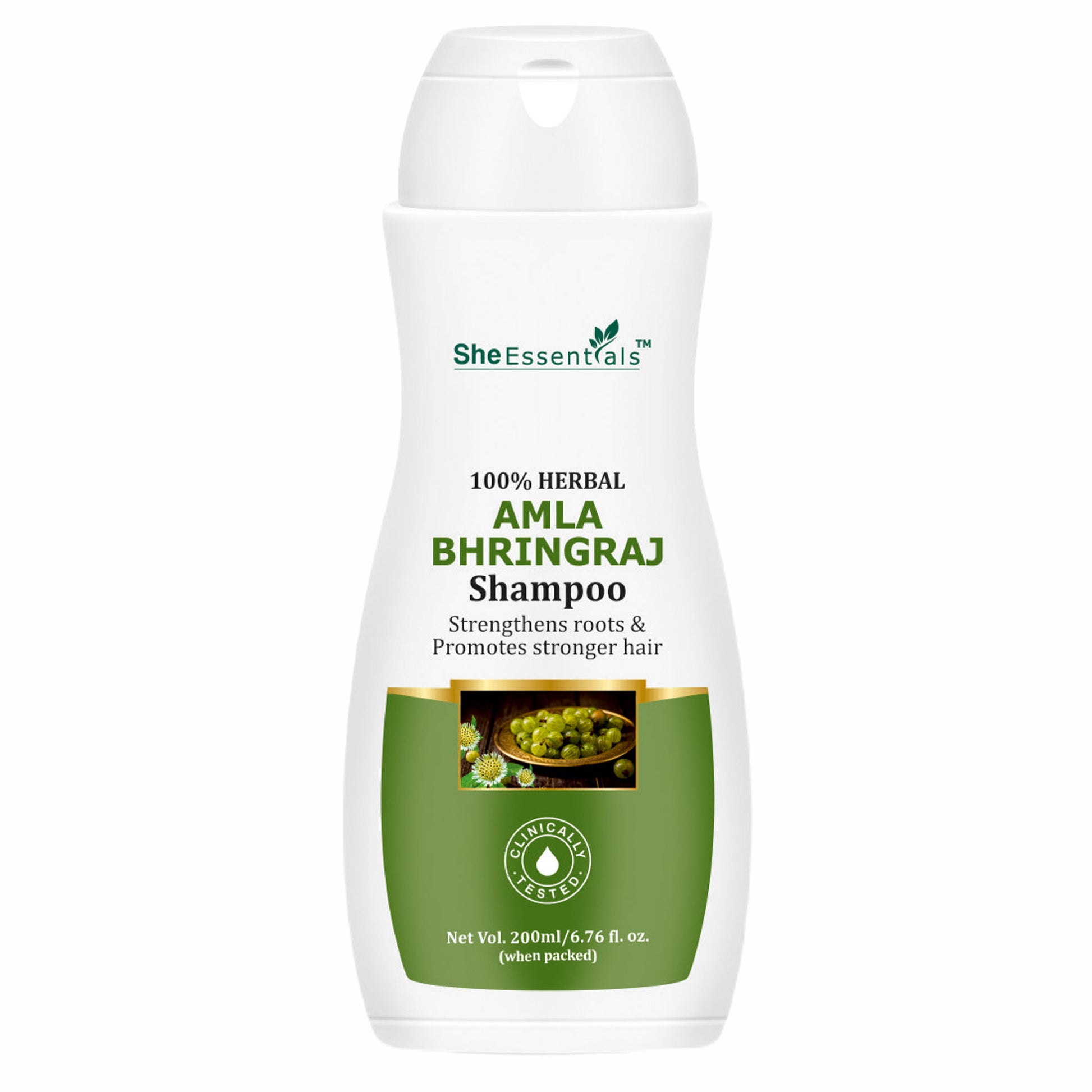 She Essentials Amla Bhringraj Hair Shampoo For Anti Dandruff, Growth - Men & Women