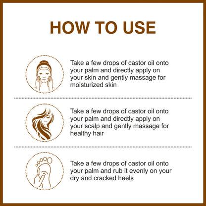 She Essentials Pure Cold Pressed Natural Hair & Skin Oil With Castor