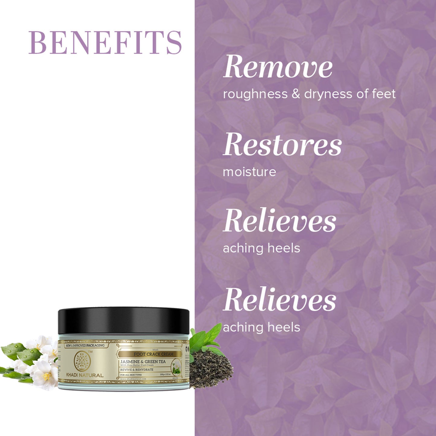 Khadi Natural Jasmine Green Tea Foot Crack Cream