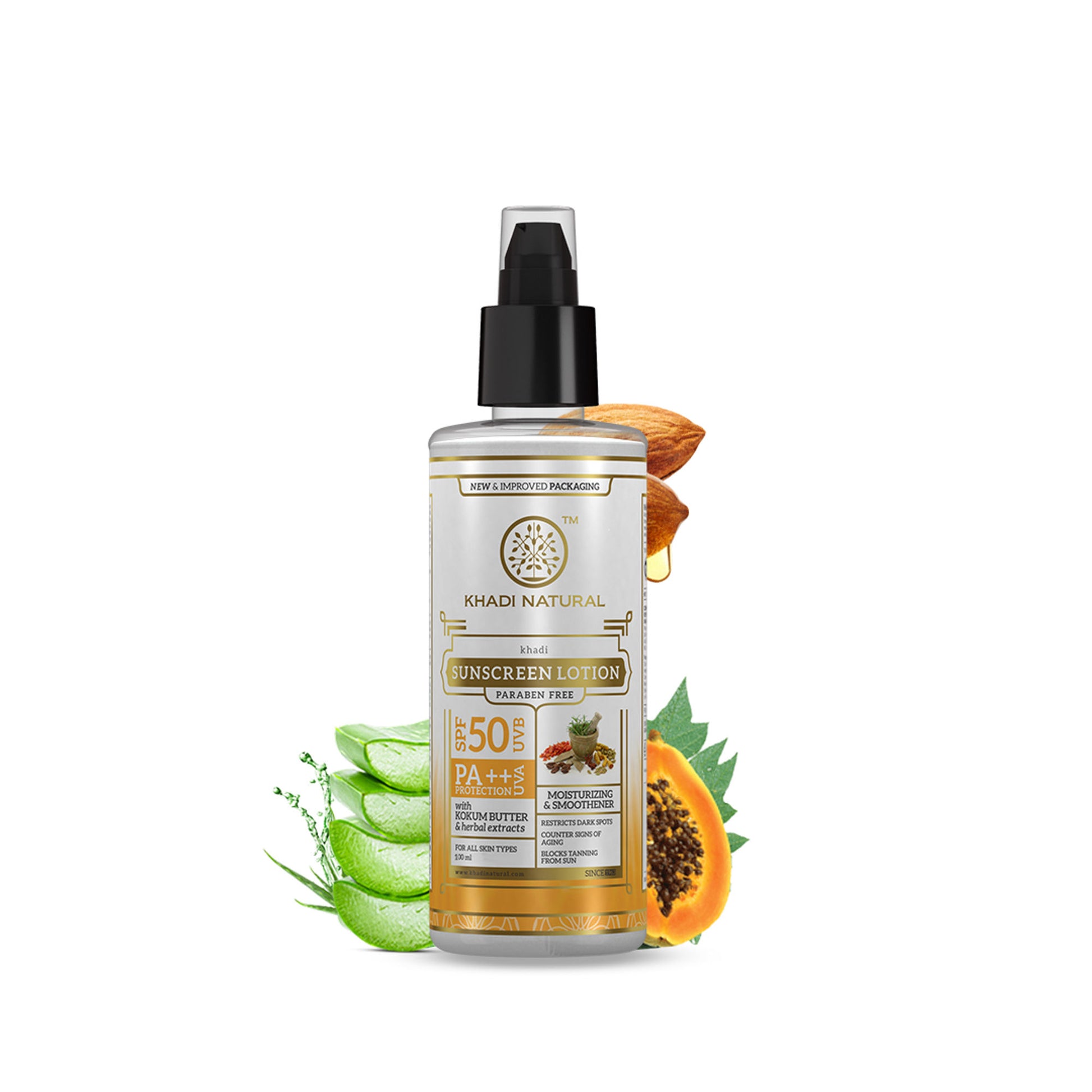 Khadi Natural SPF 50 Moisturing Sunscreen Lotion