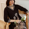 Dhiyona IE Women Embroidered Regular Beads and Stones Kurta with Trousers