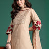 Dhiyona IE Women Floral Embroidered Cotton Kurta with Trousers & Dupatta