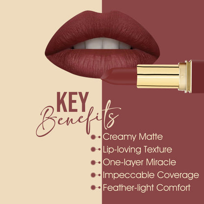 Colors Queen Nude It Creamy Matte Lipstick - Peach Petunia