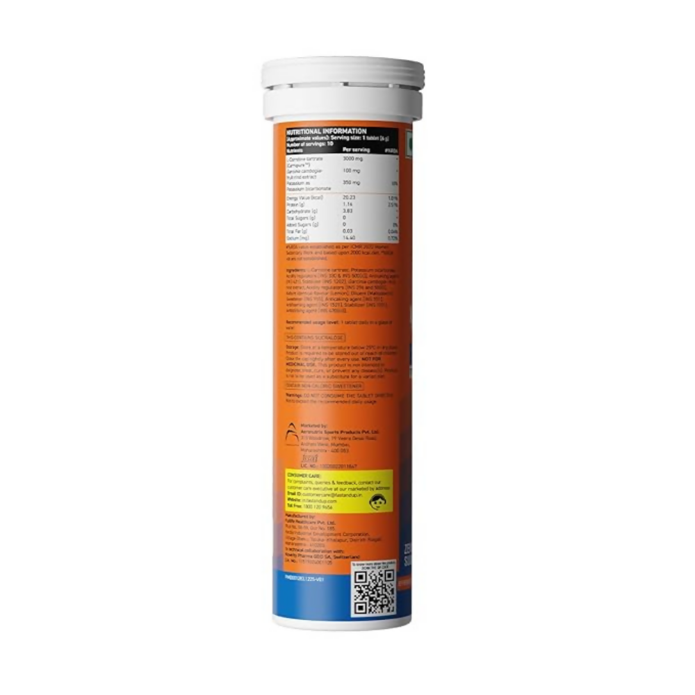 Fast&Up L Carnitine Tartrate 3000mg Effervescent Tablets - Lemon Flavour