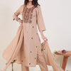 Dhiyona IE Ethnic Motifs Embroidered Thread Work Kurta With Trousers & Dupatta