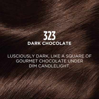 L'Oreal Paris Casting Creme Gloss Dark Chocolate hair color tube, showing rich, glossy dark brown shade for conditioning hair color.