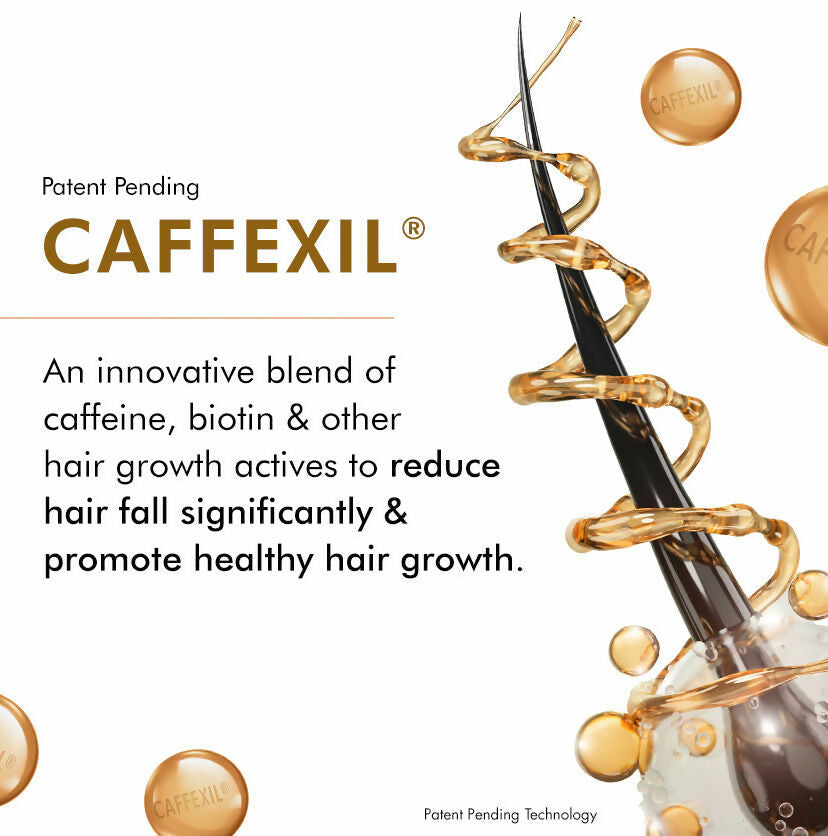 mCaffeine Advanced Hair Growth Serum with 20% Caffexil and rosemary for nourishing and strengthening hair.