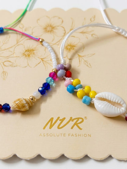 Anouk Set Of 2 Artificial Beads Thread Rakhi With Roli Chawal Chandan Mishri