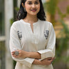 Dhiyona IE Animal Embroidered Regular Thread Work Pure Cotton Kurta With Palazzos