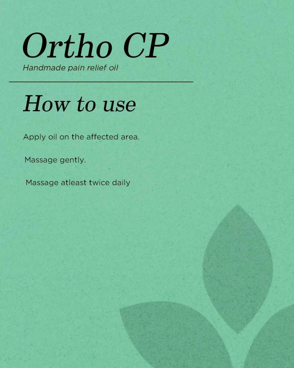 Avimee Herbal Ortho CP Body Massage Oil - Indyancart