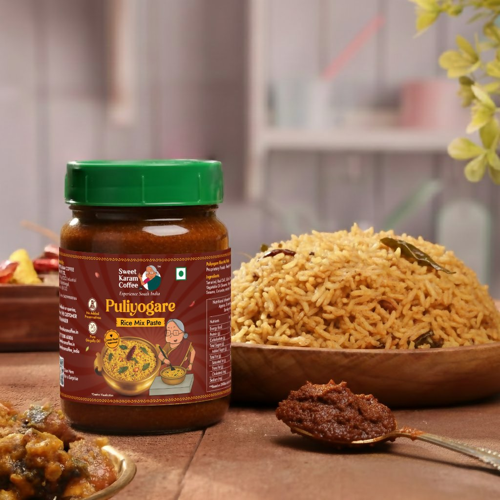 Sweet Karam Coffee Puliyogare Paste (Pulikachal)
