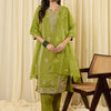 Dhiyona IE Women Ethnic Motifs Embroidered Regular Sequinned Kurta with Trousers & With Dupatta