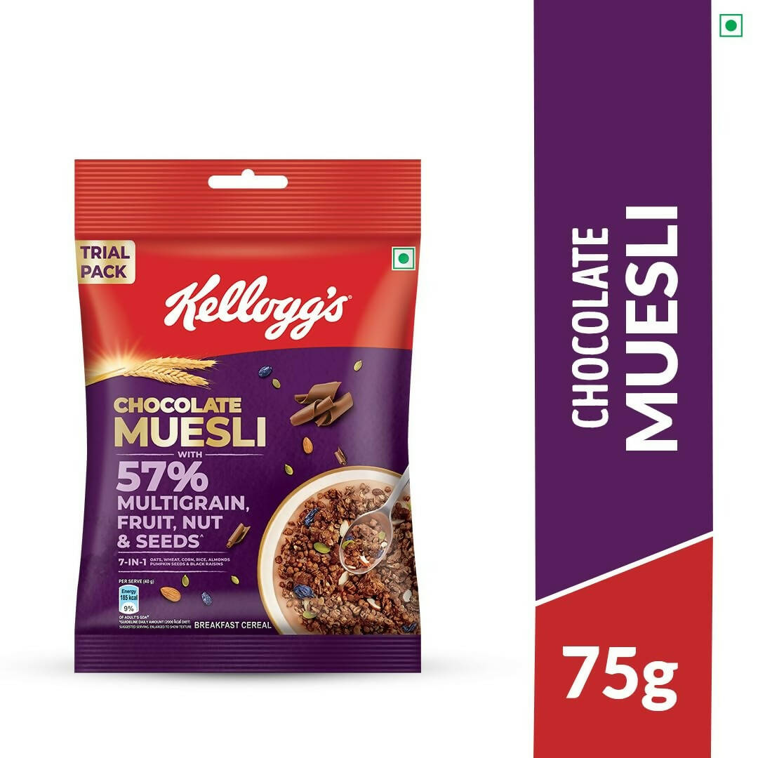 New Kellogg's Chocolate Muesli 57% Multigrain, Fruit, Nut & Seeds - Indyancart