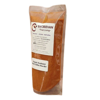 Satjeevan Organic Kashmiri Red Chillies Powder - Indyancart