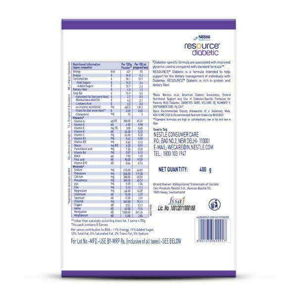 Nestle Resource Diabetic Protein Powder - Vanilla Flavor - Indyancart