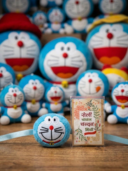 Anouk Kids Doremon Design Thread Rakhi With Roli Chawal Chandan Mishri