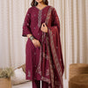 Dhiyona IE Women Ethnic Motifs Printed Pure Cotton Kurta with Trouser & Dupatta