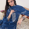 Dhiyona IE Ethnic Motifs Embroidered Thread Work Pure Cotton Kurta With Trousers & Dupatta
