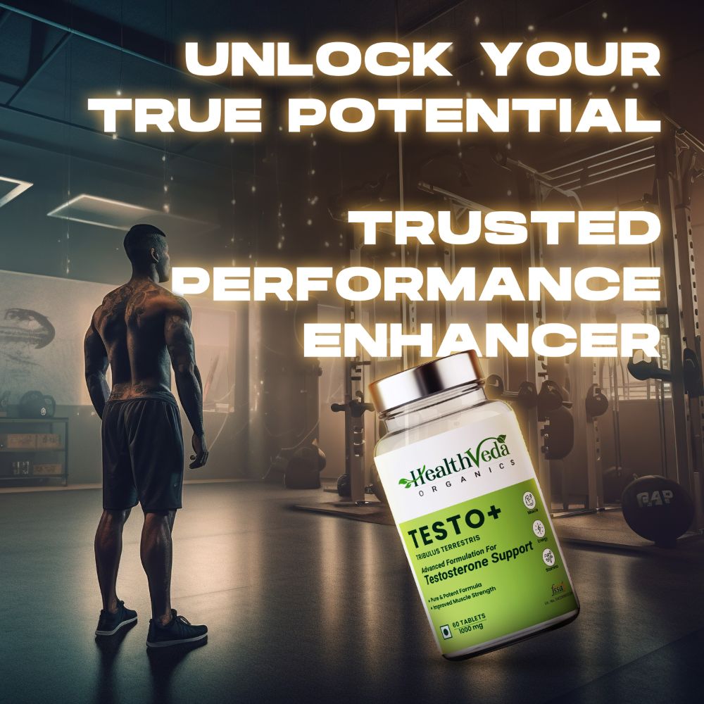 Health Veda Organics Plant Based Testo+ Veg Tablets - Indyancart