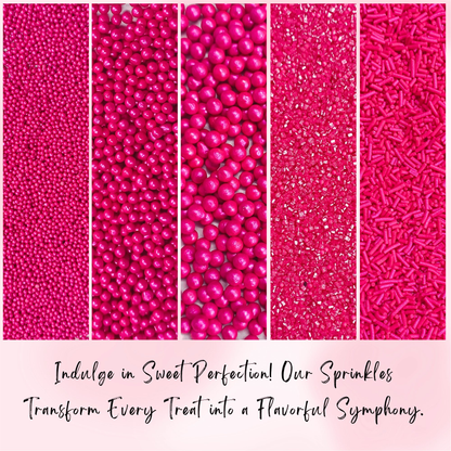 Confect Sprinkles for Cakes & Cupcakes Decoration | USP-6(Crimson Pink)