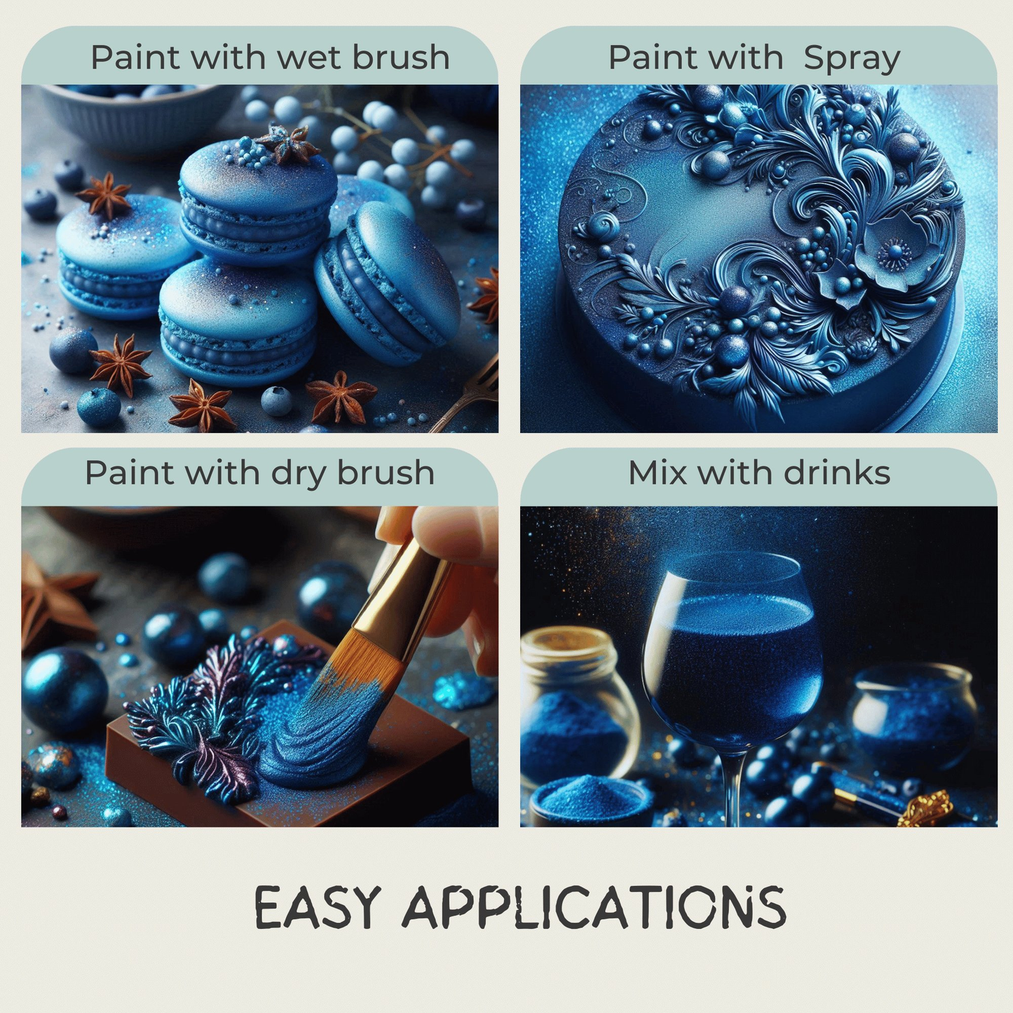 Confect Hydrangea Blue | Edible Luster Dust
