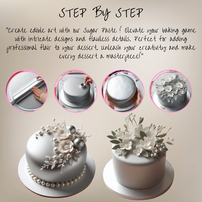 Confect Shimmering Silver | Edible Sugar Paste