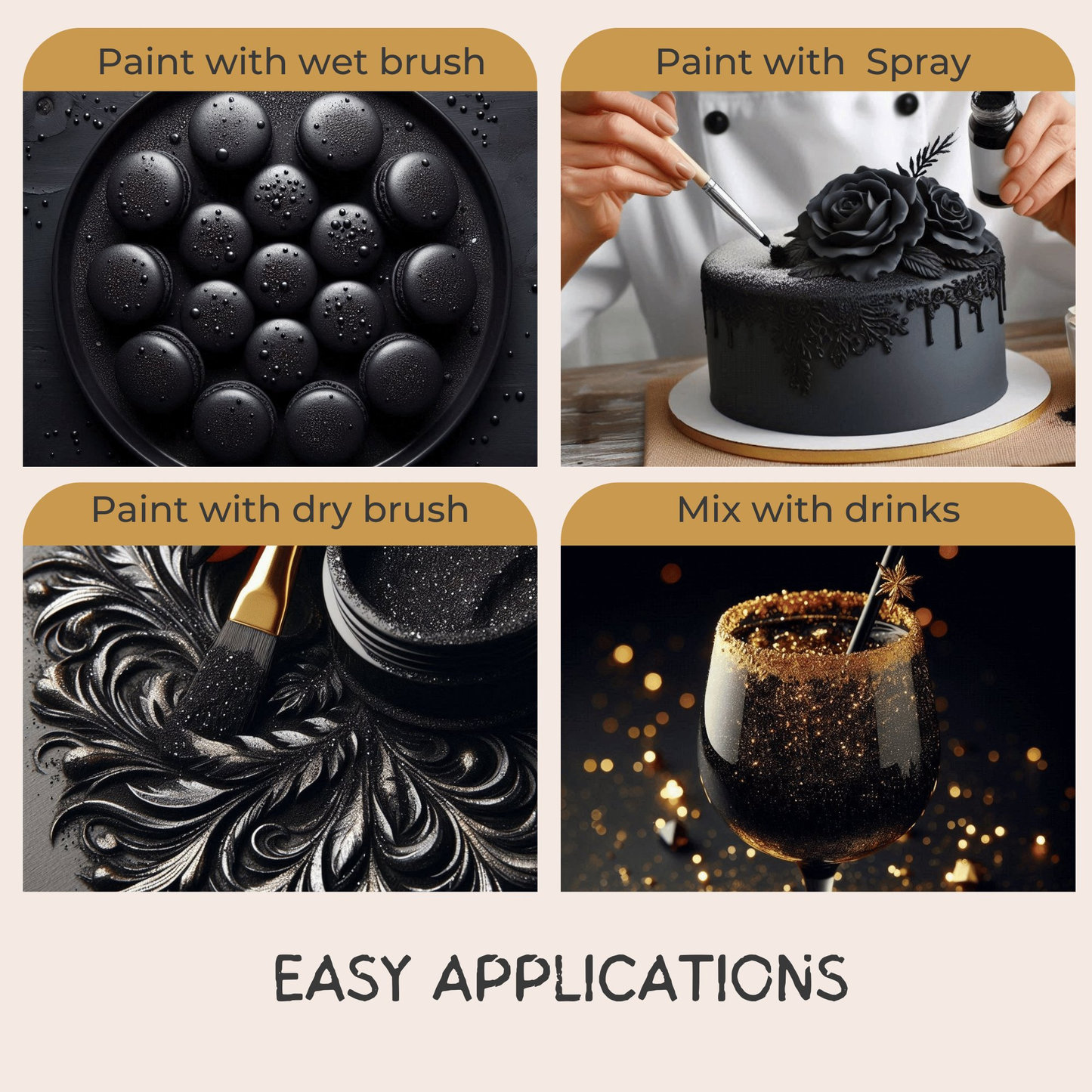 Confect Tulip Black | Edible Luster Dust