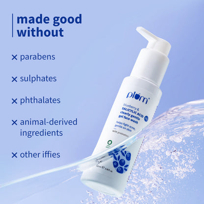 1% Salicylic Acid Clearly Gentle Gel Face Wash For Acne-Prone Skin